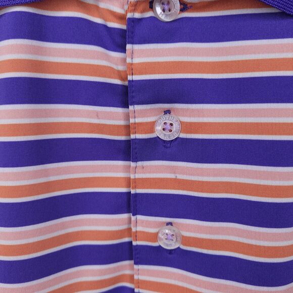 Southern Marsh Polo Shirt Mens Medium Striped Purple, Orange - Picture 3 of 13
